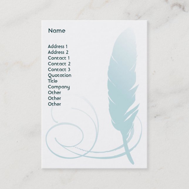 Feather - Chubby Business Card (Front)
