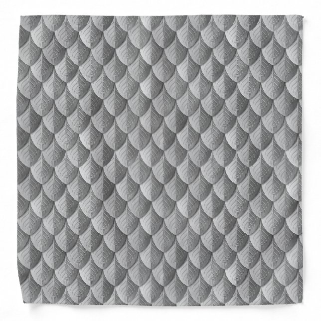 Feather Dragon Scale Armor Silver Bandana (Front)