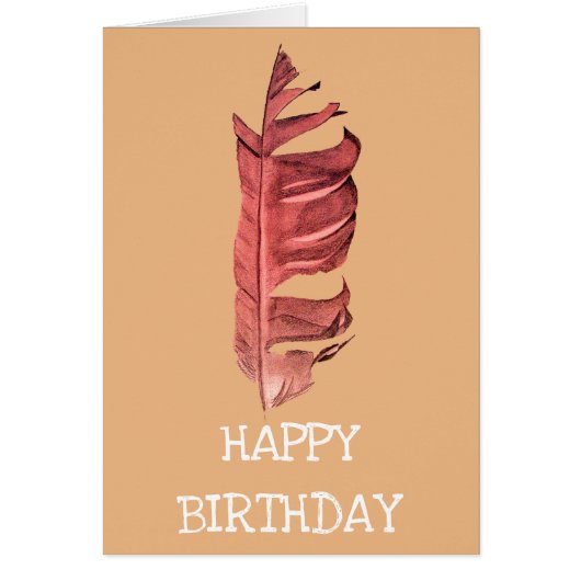 Feather drawing fine art birthday illustration (Front)