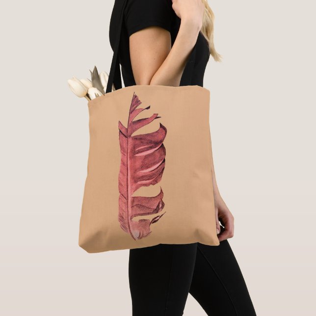 Feather drawing fine art original illustration tote bag (Close Up)