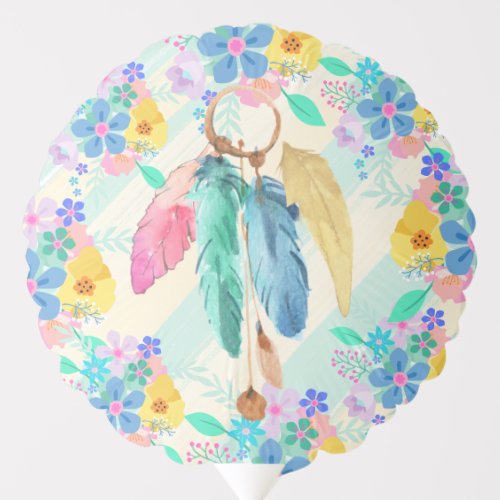 Feather Dream Catcher multi colors glamping party  Balloon