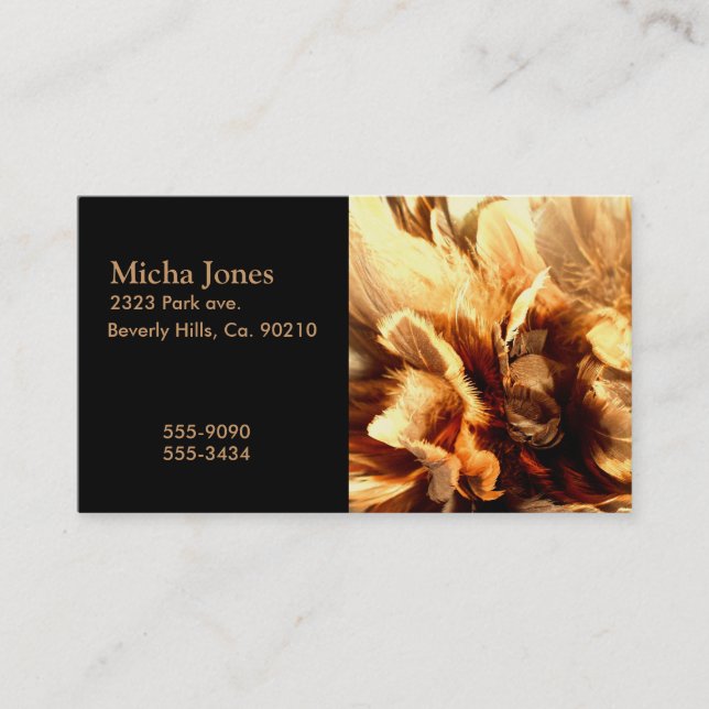 Feather Duster Close Up Business Card (Front)