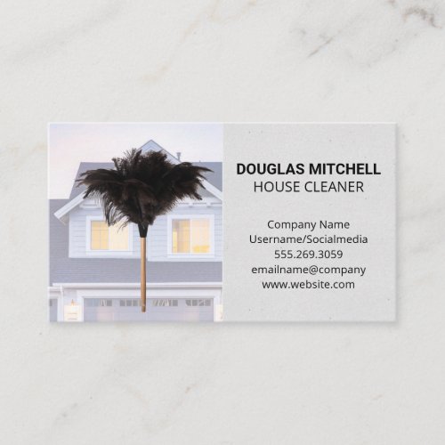 Feather Duster  Residential Home Business Card