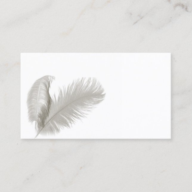 Feather Feathers Pen  business cards (Front)