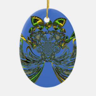 Feather Fish Ceramic Ornament