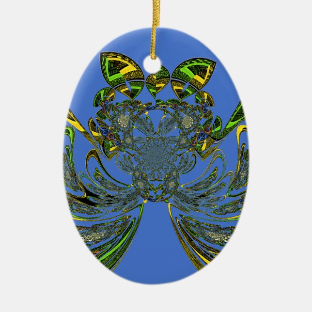 Feather Fish Ceramic Ornament (Front)
