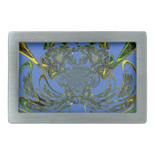 Feather Fish Rectangular Belt Buckle