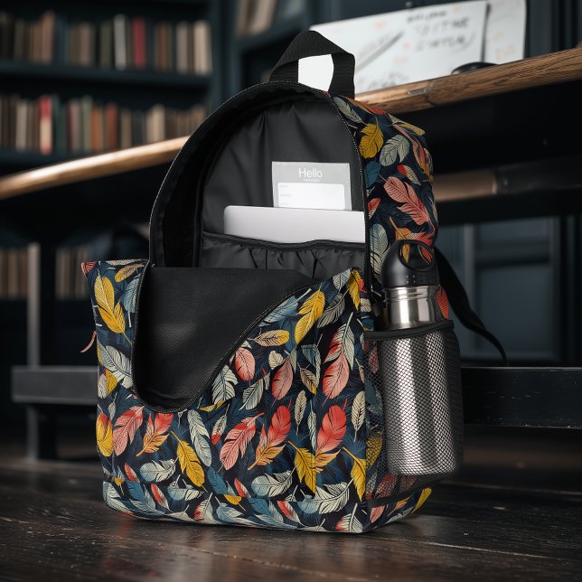 Feather Flair Printed Backpack (Creator Uploaded)