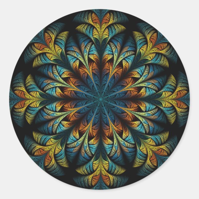 feather flower stickers (Front)