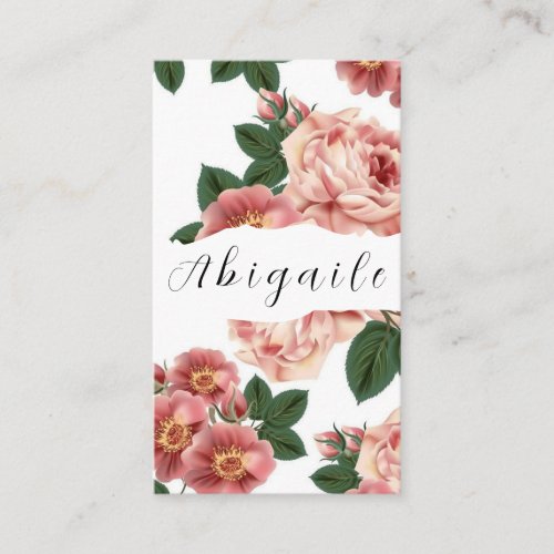 Feather Flower Vector Seamless Vintage Floral  Bus Business Card