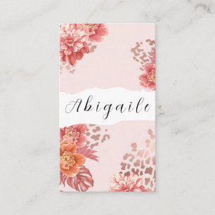 Feather Flower Vector Seamless Vintage Floral Bus Business Card
