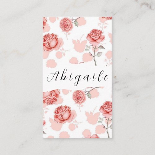 Feather Flower Vector Seamless Vintage Floral  Bus Business Card