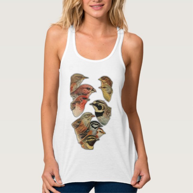 Feather friends Wild nature birds Tank Top (Front)