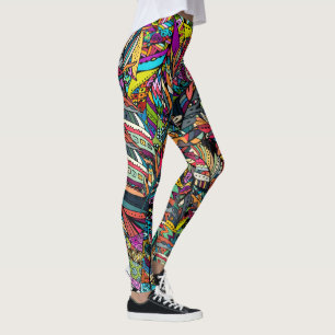Feather Fun 3 Pop Fashion Leggings
