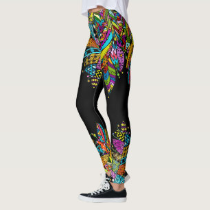 Feather Fun Pop Fashion Leggings