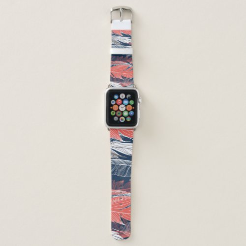 Feather Graphics Beautiful Seamless Pattern Apple Watch Band