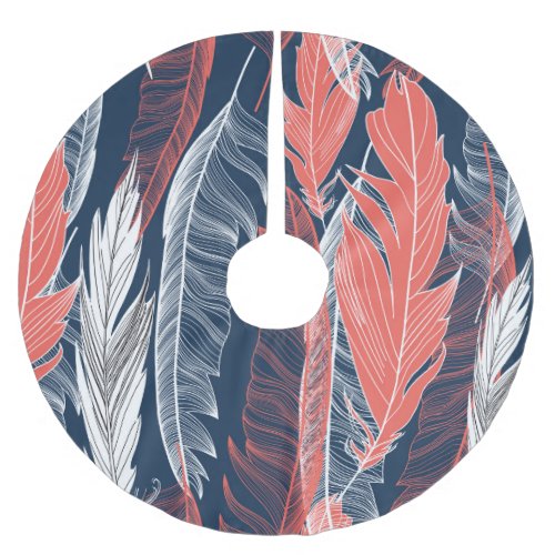 Feather Graphics Beautiful Seamless Pattern Brushed Polyester Tree Skirt