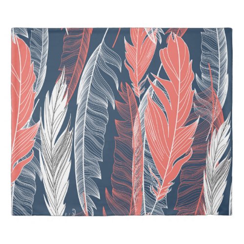 Feather Graphics Beautiful Seamless Pattern Duvet Cover