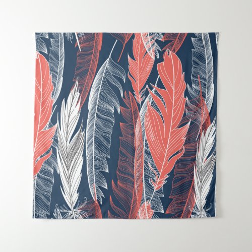 Feather Graphics Beautiful Seamless Pattern Tapestry