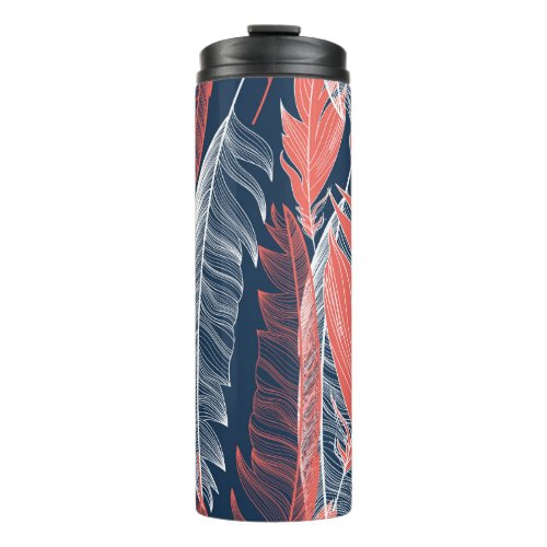 Feather Graphics Beautiful Seamless Pattern Thermal Tumbler