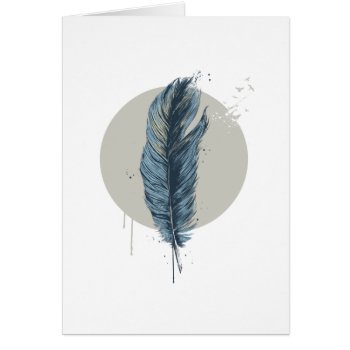 Feather In A Circle by bsolti at Zazzle