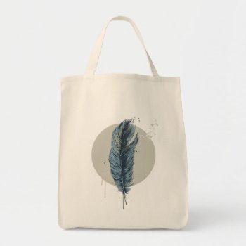 Feather In A Circle Tote Bag by bsolti at Zazzle