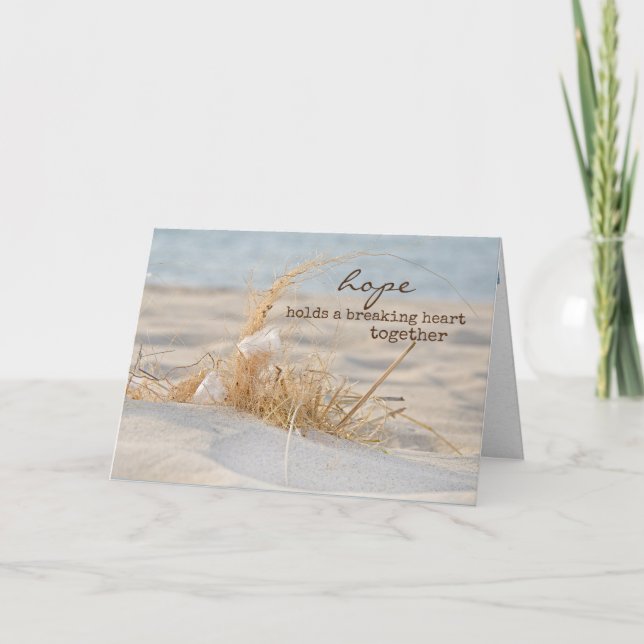 Feather In Beach Grass Thinking of You Card (Front)