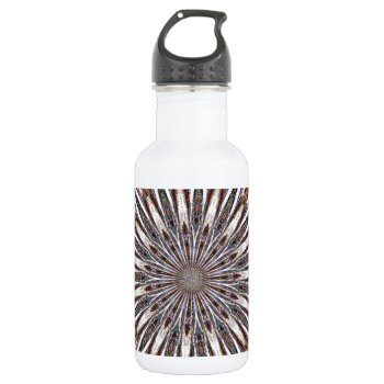Feather Kaleidoscope Water Bottle by LivingLife at Zazzle