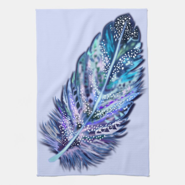 Feather Kitchen Towel - Custom Colors (Vertical)