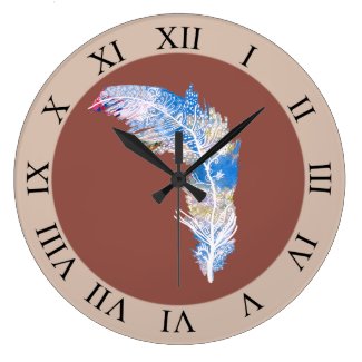 Feather Large Clock