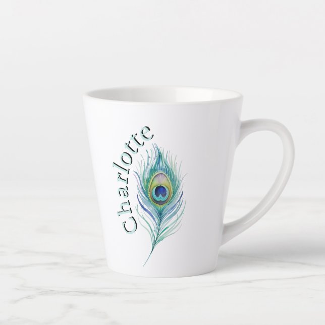 Feather Latte Mug (Right)