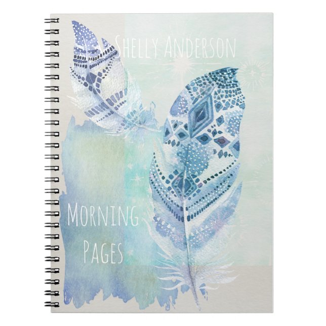 Feather Light Morning Pages Notebook (Front)