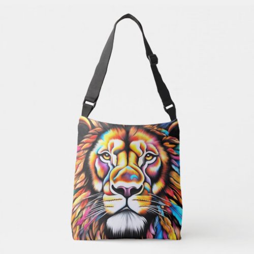Feather Maned Lion _ ART by Lisa_Dawn Designs Crossbody Bag