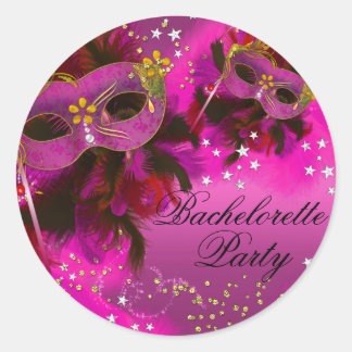 Feather Mask Masquerade Bachelorette Party Sticker