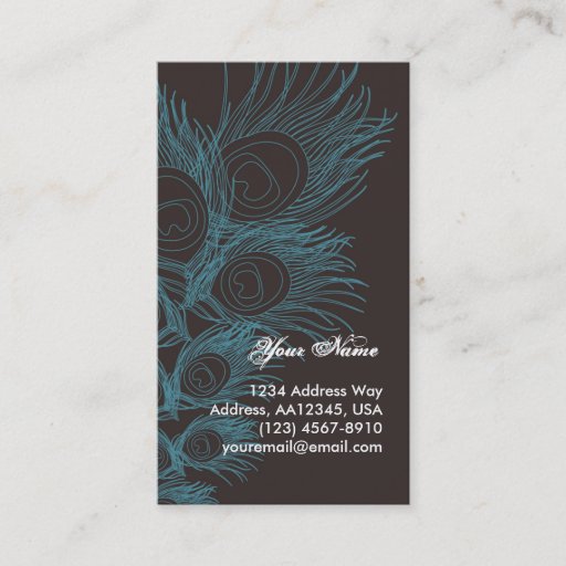 Customizable Feather Name Card Business Cards