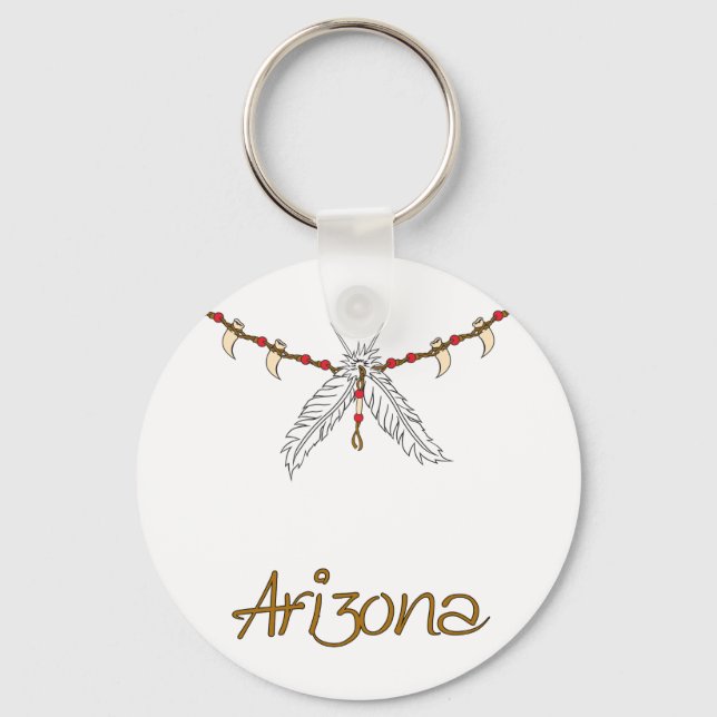 Feather Necklace Keychain (Front)