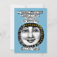 Feather Of A Moon Greeting Cards