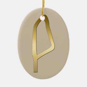 Feather of Maat Egyptian symbol Ceramic Ornament