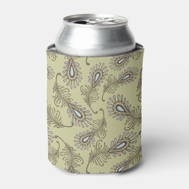 Feather Pattern Can Cooler (Can Front)