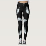 Feather Pattern (customizable Background Color) Leggings at Zazzle