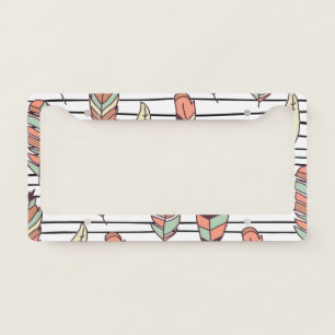 Feather Pattern License Plate Frame