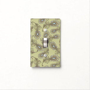 Feather Pattern Light Switch Cover