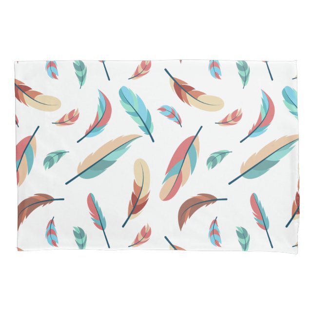 Feather pattern pillow case (Front)