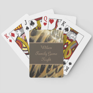 Feather Photo Nature Pattern Family Game Night Poker Cards