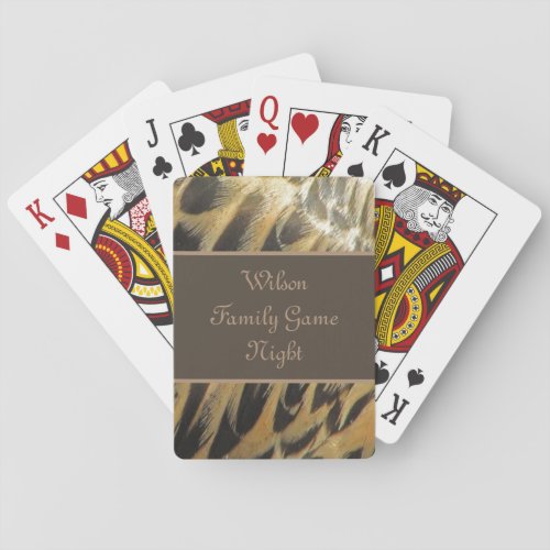 Feather Photo Nature Pattern Family Game Night Poker Cards