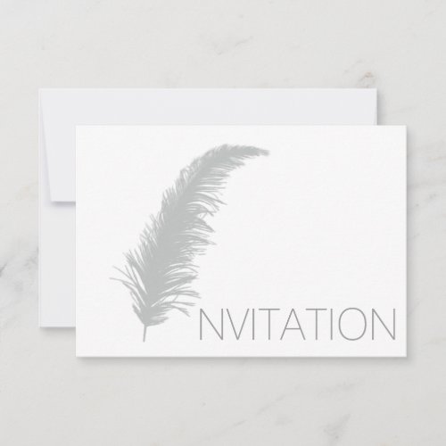 Feather Poetry Evening Invitation Vip Invitation