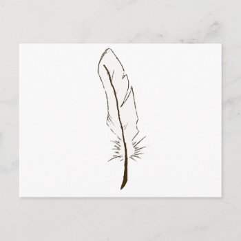 Feather Postcard by CuteLittleTreasures at Zazzle