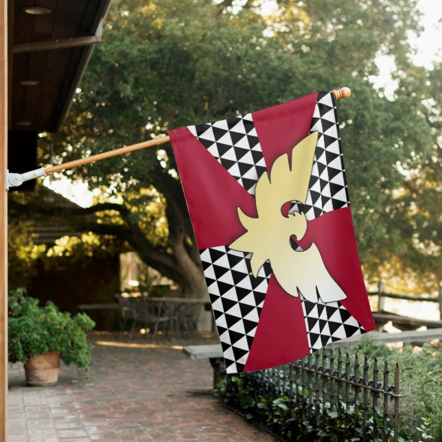 Feather Pride House Flag (In SItu)