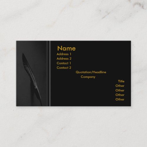 Feather Profile Card Business Card