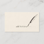 Feather Quill Author Writer Business Cards